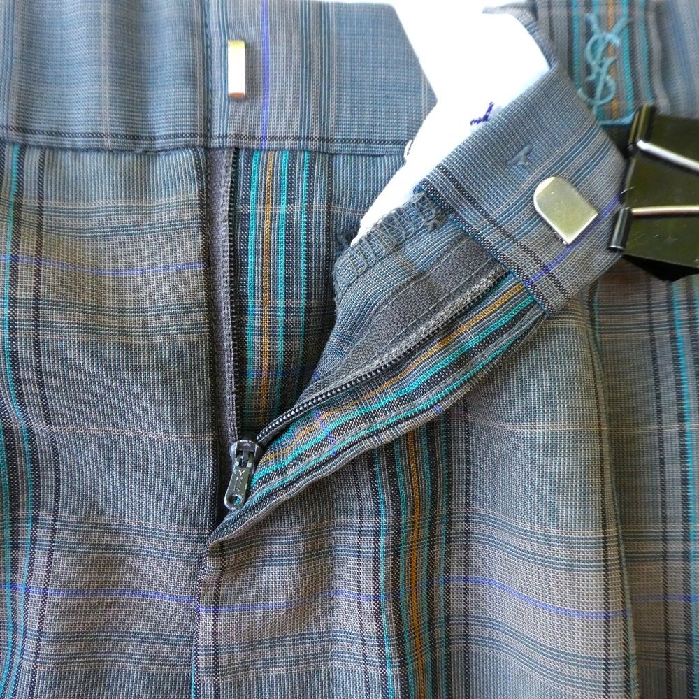 32x28 Ysl Yves Saint Laurent Pour Homme Plaid Tro… - image 6